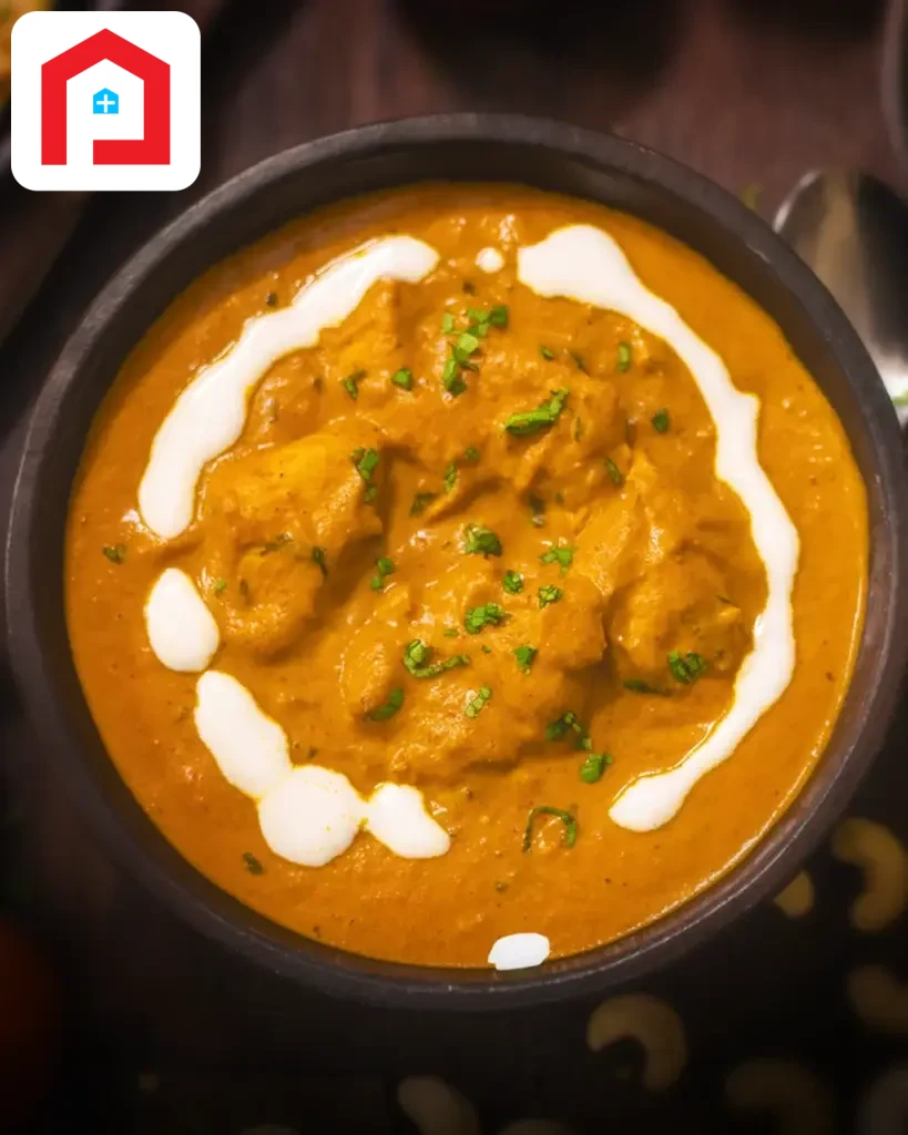Chicken with curry sauce