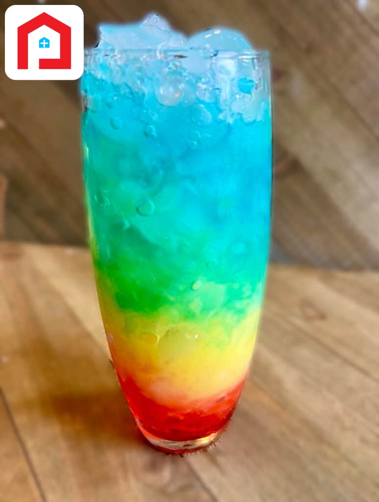 Rainbow Paradise mocktail