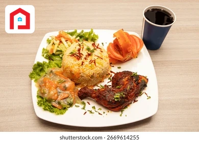 Fried Rice + Chicken Fry + Chinese Vegetables + Salad