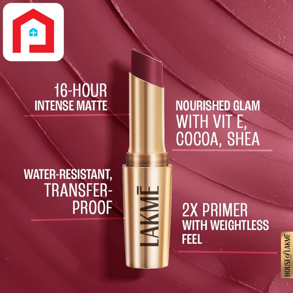 LAKMÉ Powerplay Priming Matte Lipstick Maroon Mix