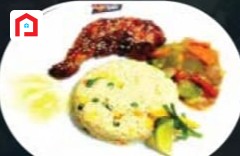 Vegetable fried rice Chicken steak Thai vagetable PC salad