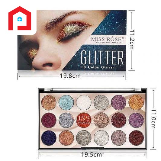 Miss Rose 18 color Mini Glitter Eye palette