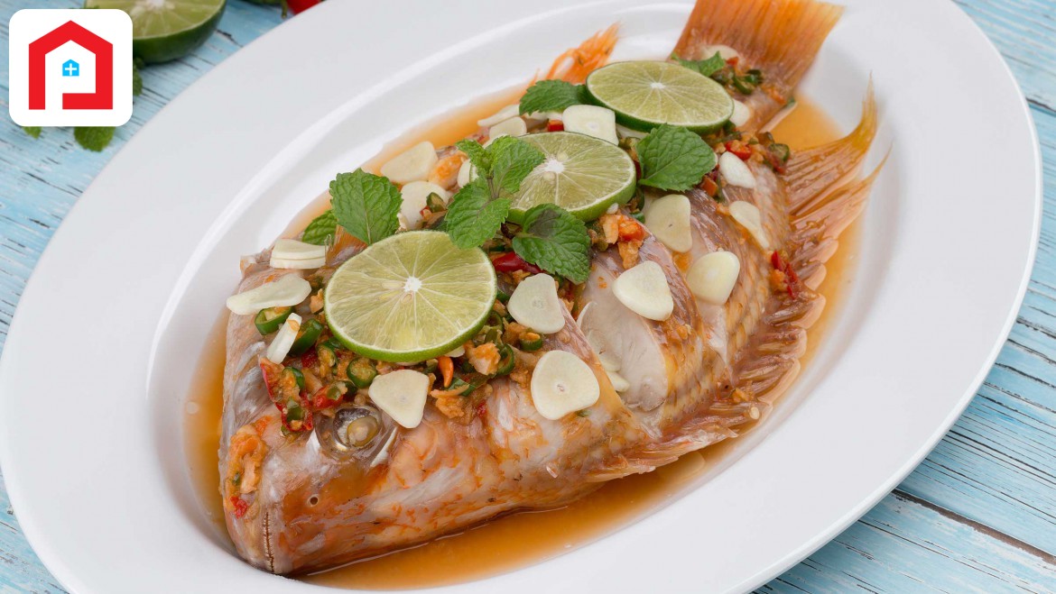 Thai Steam Whole Snapper with Chili Lime Cause