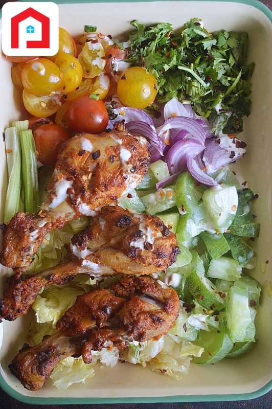 Tandoori Chicken + Nan + Onion Salad