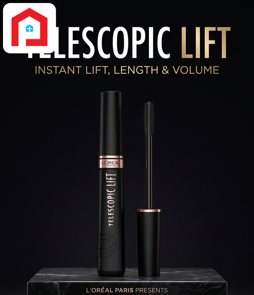 Loreal Paris – Telescopic Instant Lift Washable Mascara – Blackest Black