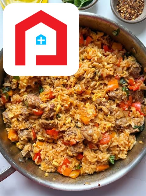 Beef Basil Leaves Fried Rice